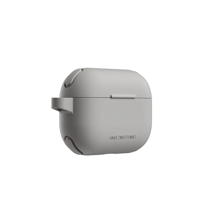 Airpods Pro 2 Uyumlu Amazingthing Airbag Köşe Tasarımlı Omni Serisi Silikon Kapak Gri