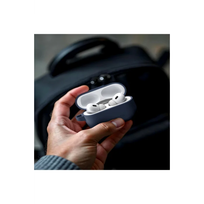 Airpods Pro 2 Uyumlu Amazingthing Airbag Köşe Tasarımlı Omni Serisi Silikon Kapak Lacivert