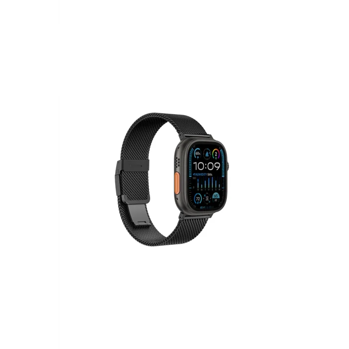 Watch 10 46mm Amazingthing Titan Premium Metal Hasır Kordon Siyah