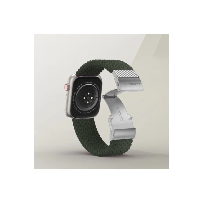 Watch 40mm Amazingthing Titan Weave 2.Seri Sport Örgü Kordon Koyu Yeşil