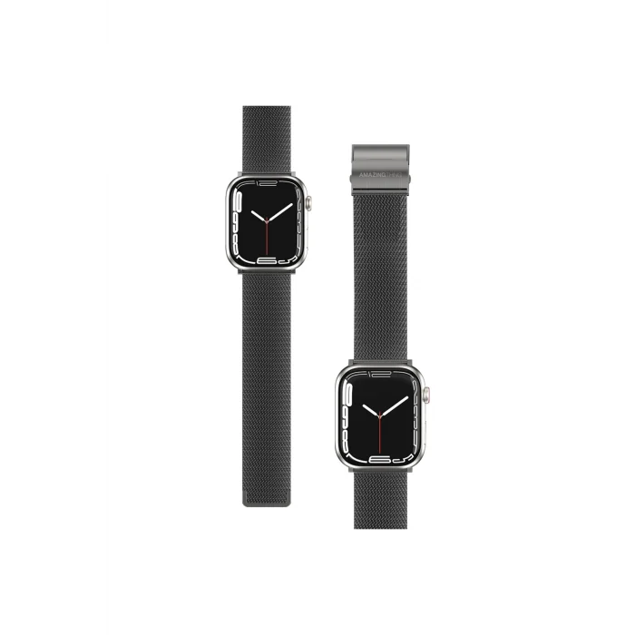 Watch 38mm Amazingthing Titan Metal Hasır Kordon Siyah