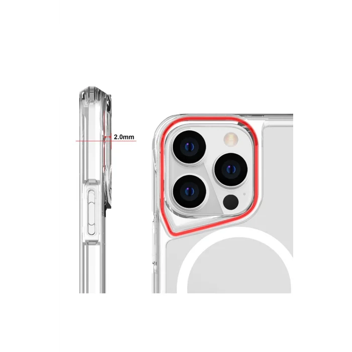 iPhone 14 Pro Max Uyumlu One Depot Magsafe Şarj Özellikli T - Max Magsafe Kapak - Renksiz