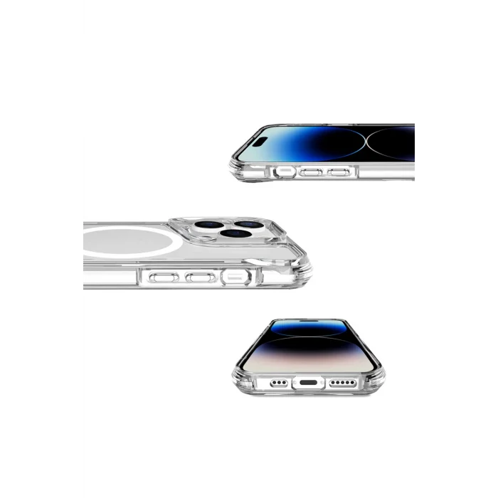 iPhone 14 Pro Max Uyumlu One Depot Magsafe Şarj Özellikli T - Max Magsafe Kapak - Renksiz