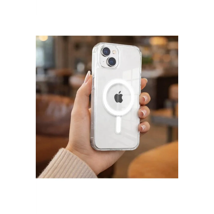 İphone 13-14-15 Uyumlu Magsafe Şarj Özellikli Şeffaf Kılıf