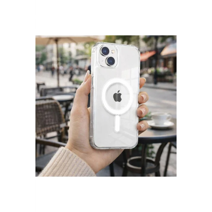 İphone 13-14-15 Uyumlu Magsafe Şarj Özellikli Şeffaf Kılıf