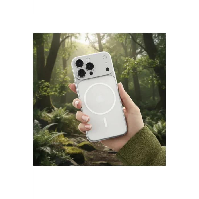 iPhone 13 Pro Max Uyumlu Kılıf M-Safe Şarj Özellikli Kamera Korumalı Kapak