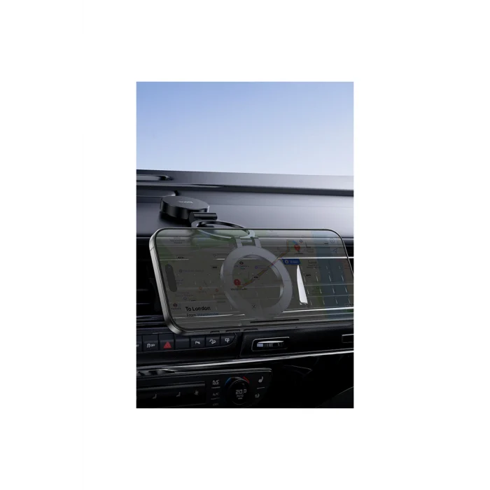 Yapışkanlı Katlanabilir Manyetik Magsafe Araç Tutucu - Siyah