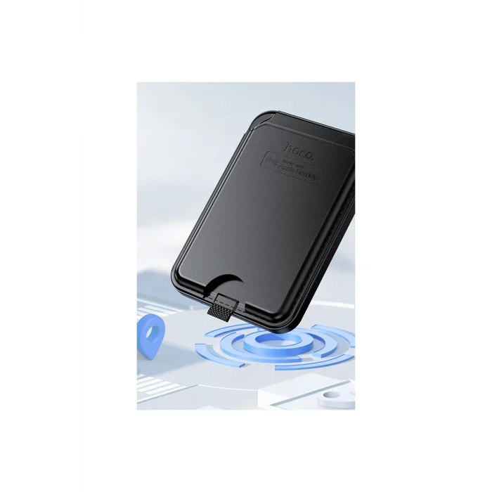 Find My Özellikli Kablosuz Şarj Destekli Magsafe Kartlık - Siyah