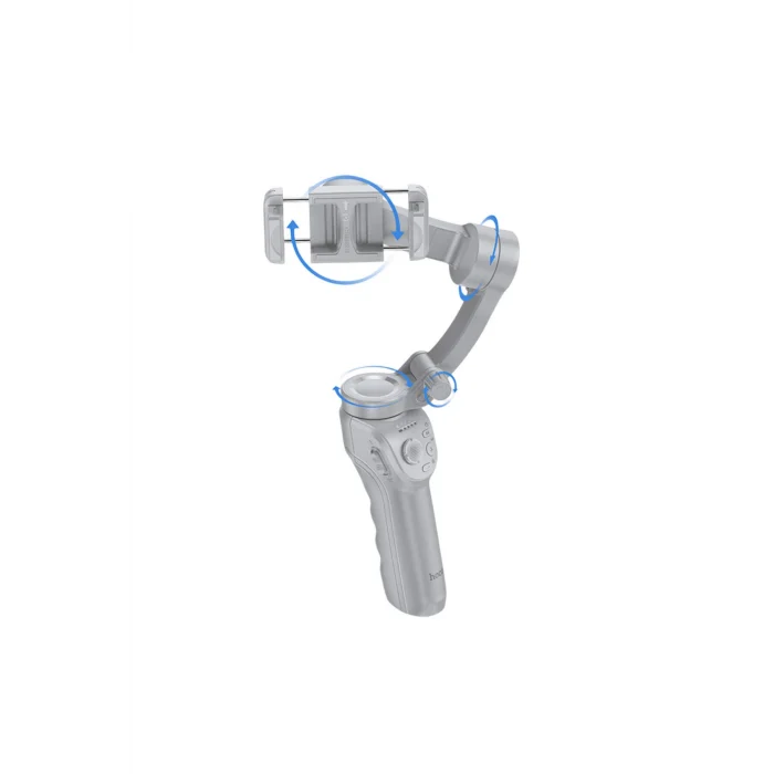 360 Derece Otomatik Yüz Takipli Tripodlu Akıllı Selfie Gimbal - Gri