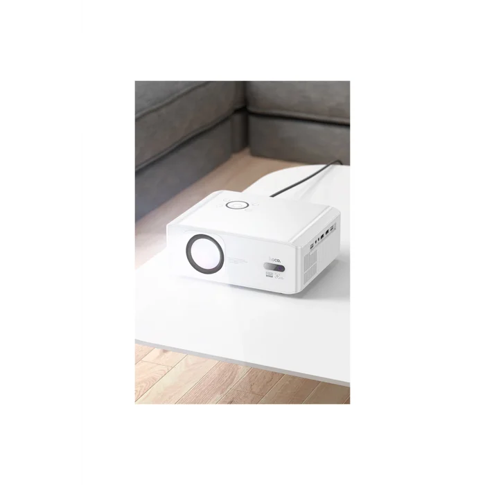 Smart Elektrik Otomatik Odaklanma Özellikli 1080P Android Wifi Kablolu Projeksiyon Cihazı - Beyaz