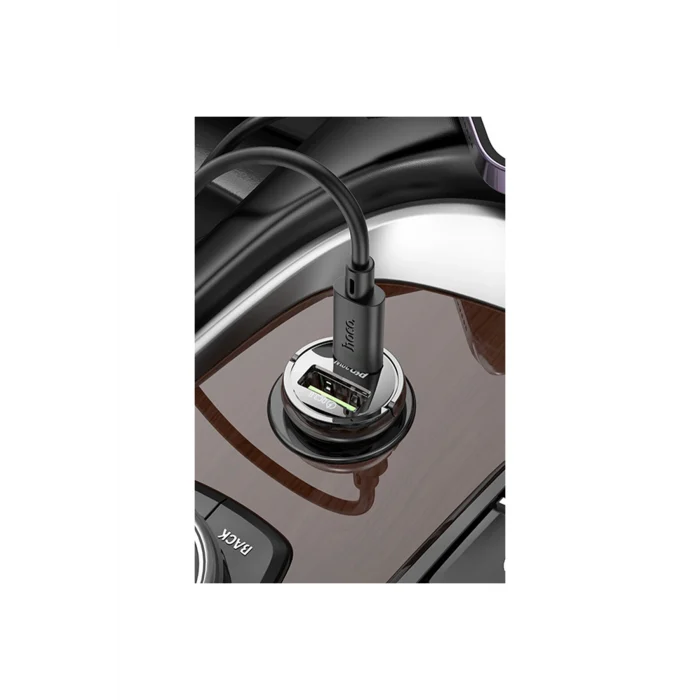 PD 30W Type-C ve USB Çıkışlı Araç Şarjı - Siyah