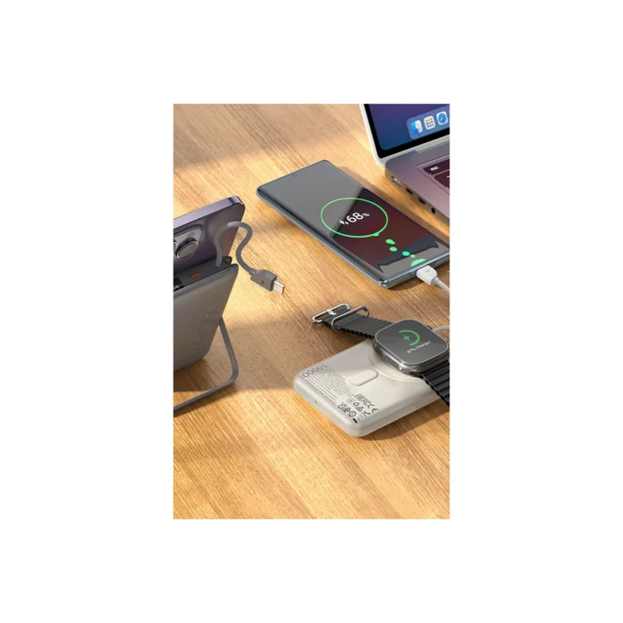 Clever 3in1 10.000 mAh PD 20W Standlı Magsafe Powerbank - Gri