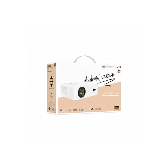 Projeksiyon Cihazı Smart Elektrik Otomatik Odaklanma Özellikli 1080P Android Wifi Kablolu (LİSANSLI)
