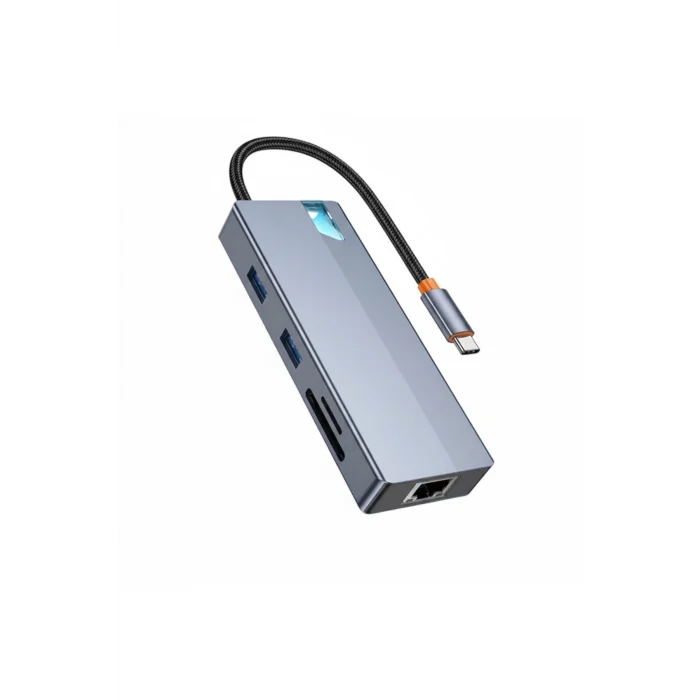 8in1 100W PD 100 Mbps Ethernet 4K Hub Dönüştürücü (LİSANSLI)