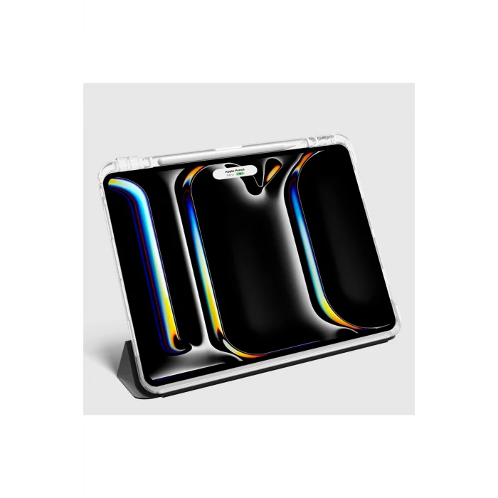 iPad Pro 13 2025 M5 Uyumlu Minimal Serisi Katlanabilir Standlı Kılıf Siyah