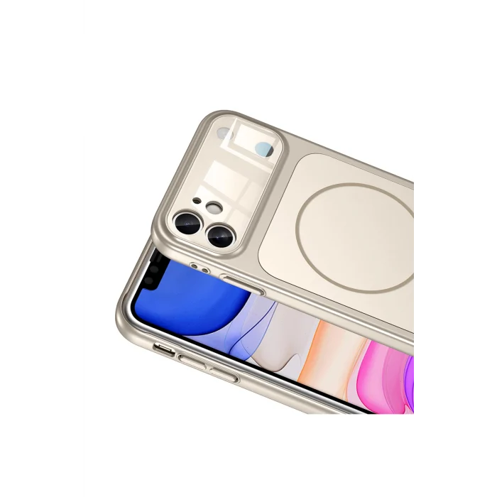 iPhone 11 Kılıf 17 Pro Max Görünümlü M-Safe Şarj Özellikli Kamera Korumalı Kapak