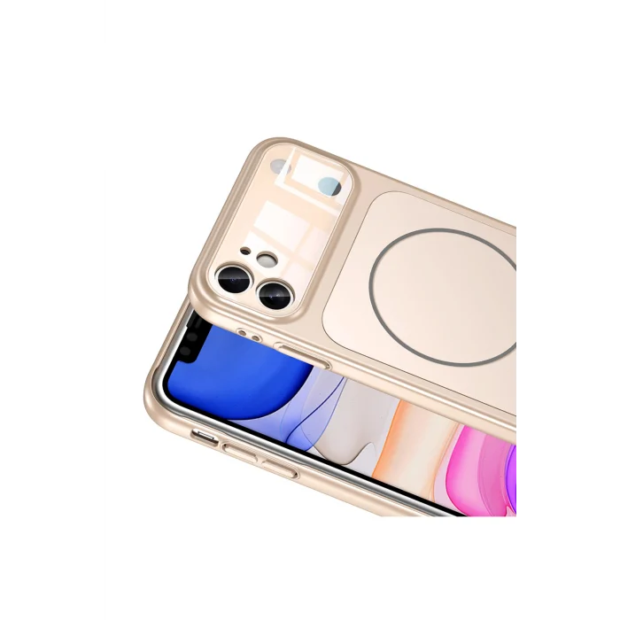 iPhone 11 Kılıf 17 Pro Max Görünümlü M-Safe Şarj Özellikli Kamera Korumalı Kapak