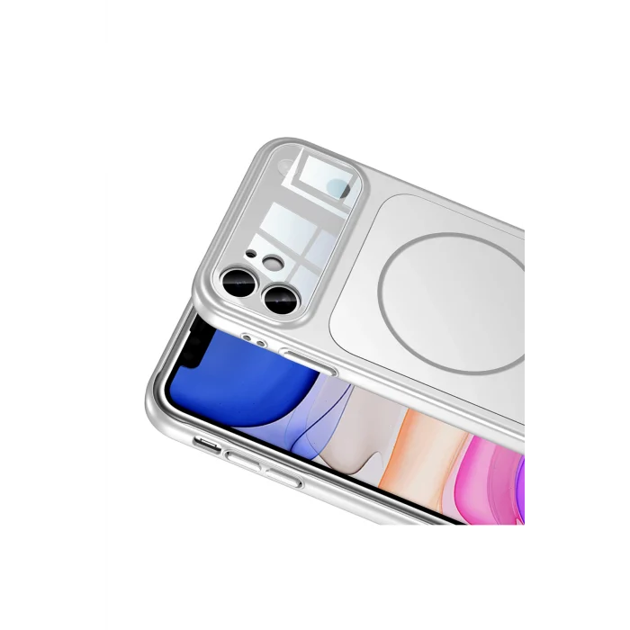 iPhone 11 Kılıf 17 Pro Max Görünümlü M-Safe Şarj Özellikli Kamera Korumalı Kapak