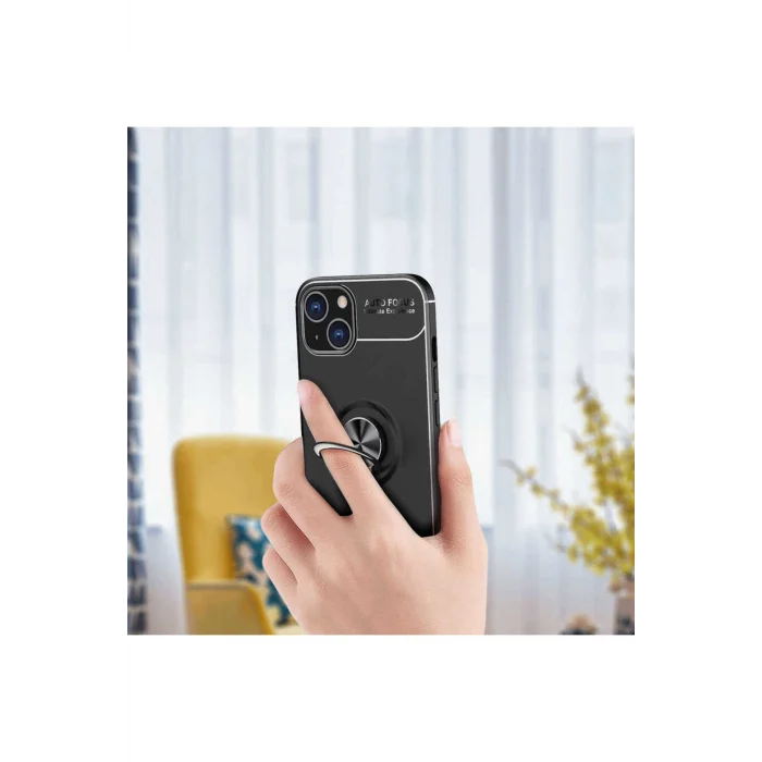 iPhone 13 -14 Uyumlu Yüzüklü mıknatıslı Kılıf Silikon Kapak