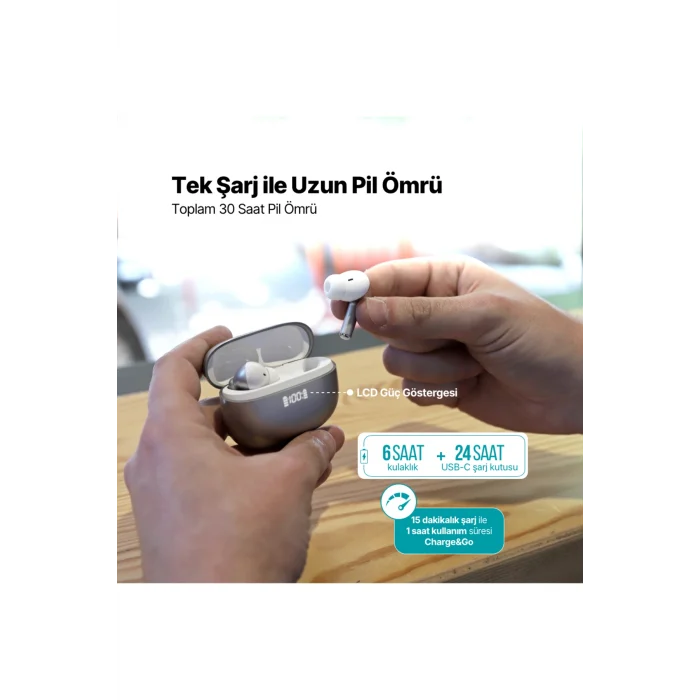 AirBeat Pro ANC LCD Gerçek Kablosuz TWS Bluetooth Kulaklık- 2KM159