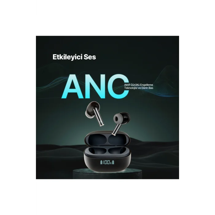 AirBeat Pro ANC LCD Gerçek Kablosuz TWS Bluetooth Kulaklık- 2KM159