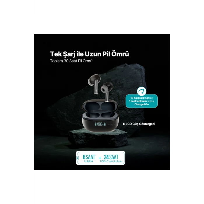 AirBeat Pro ANC LCD Gerçek Kablosuz TWS Bluetooth Kulaklık- 2KM159