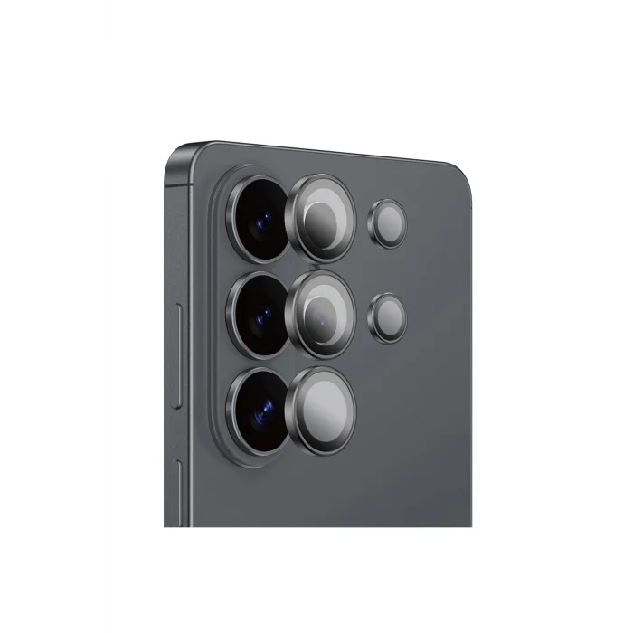 Galaxy S26 Ultra Uyumlu Titan AR Safir Kamera Lens Koruyucu Uygulama Aparatlı Siyah