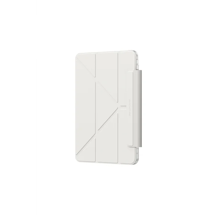 iPad Pro 11 2024 Uyumlu Minimal Mag Katlanabilir Standlı Kalem Bölmeli Kılıf Starlight