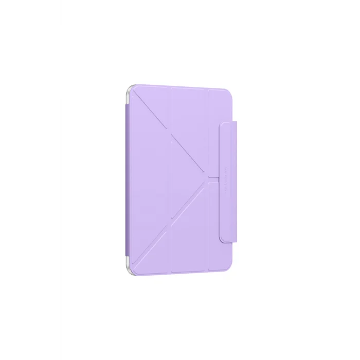 iPad Pro 11 2024 Uyumlu Minimal Mag Katlanabilir Standlı Kalem Bölmeli Kılıf Mor