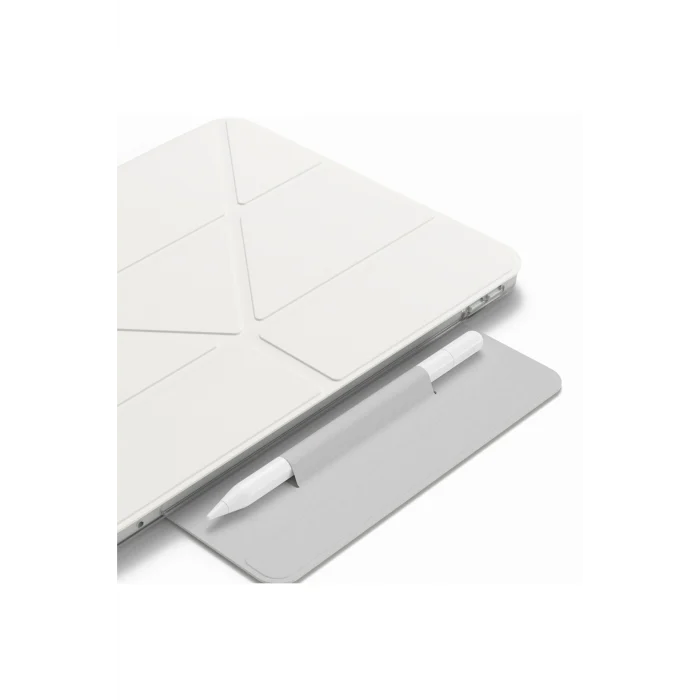 iPad Pro 11 2025 M5 Uyumlu Minimal Mag Katlanır Standlı Kalem Bölmeli Kılıf Starlight