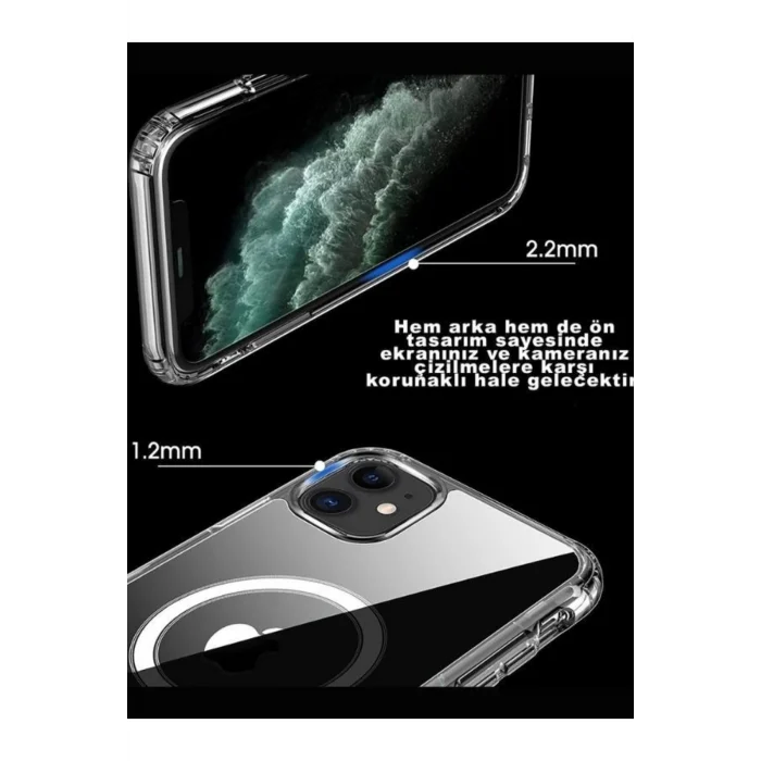 Trendy Iphone 11 Kılıf Magsafe Destekli Şeffaf Magsafe