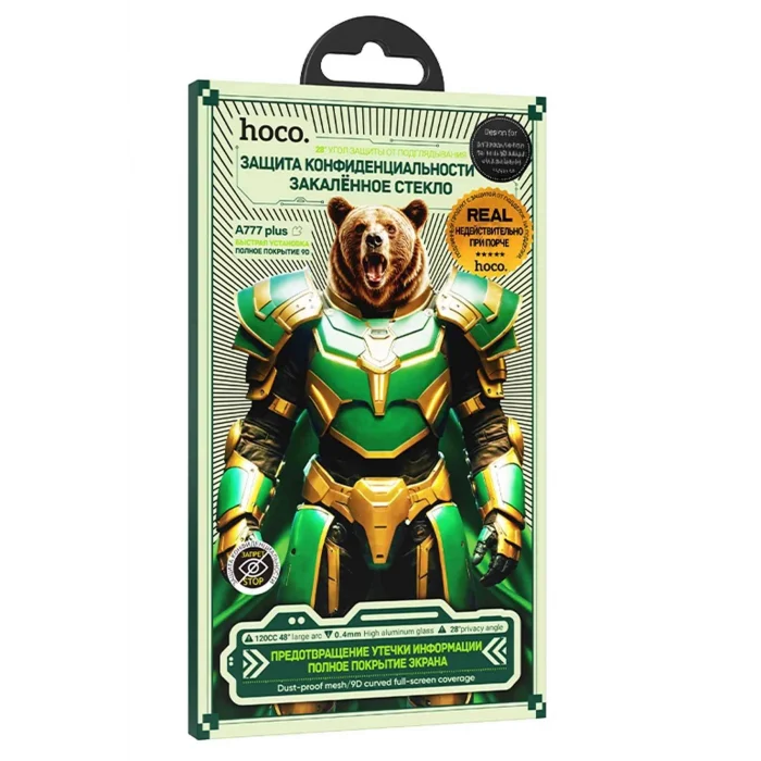 iPhone 14 Pro Max Uyumlu Hoco Bear Shield Hayalet Cam Ekran Koruyucu