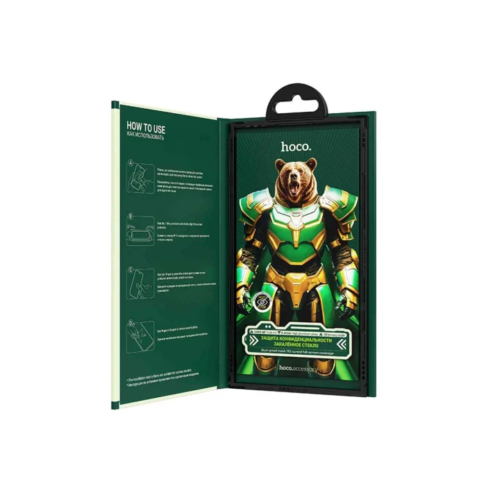 iPhone 14 Pro Max Uyumlu Hoco Bear Shield Hayalet Cam Ekran Koruyucu