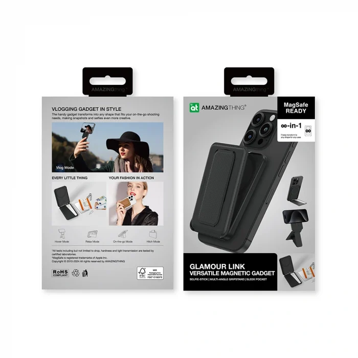 Amazingthing Glamour Link Fonksiyonel Çok Yönlü Grip Standlı Magnetik Kartlık
