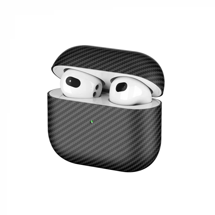 Airpods 3. Nesil Airbag 43 600D Karbon Fiber Kulaklık Kılıfı
