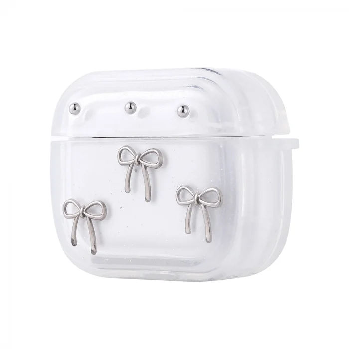 Airpods 3. Nesil Airbag 44 Airbag Tasarımlı Simli Şeffaf Kutup Kılıf