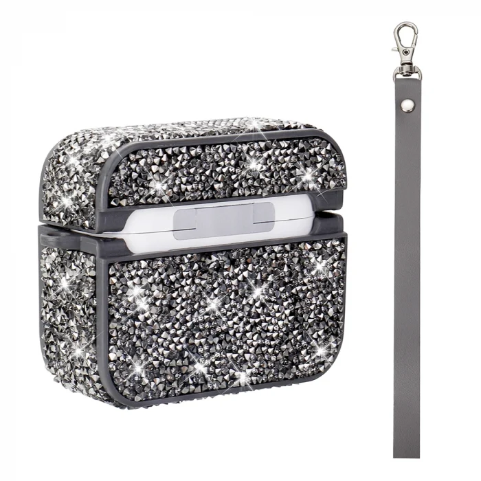 Airpods 3. Nesil Airbag 45 Bilek Askı Aparatlı Simli Şeffaf Kılıf