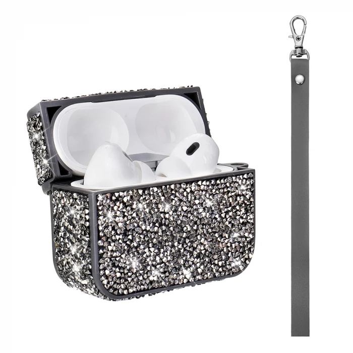 Airpods 3. Nesil Airbag 45 Bilek Askı Aparatlı Simli Şeffaf Kılıf