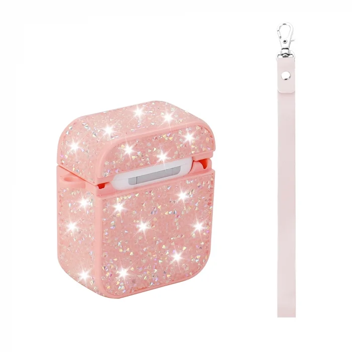 Airpods Airbag 45 Bilek Askı Aparatlı Simli Şeffaf Kılıf