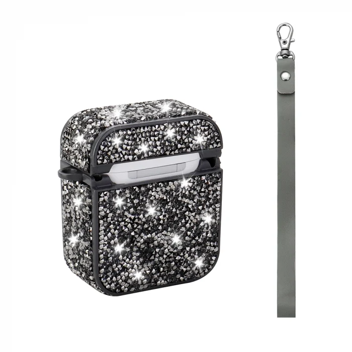 Airpods Airbag 45 Bilek Askı Aparatlı Simli Şeffaf Kılıf