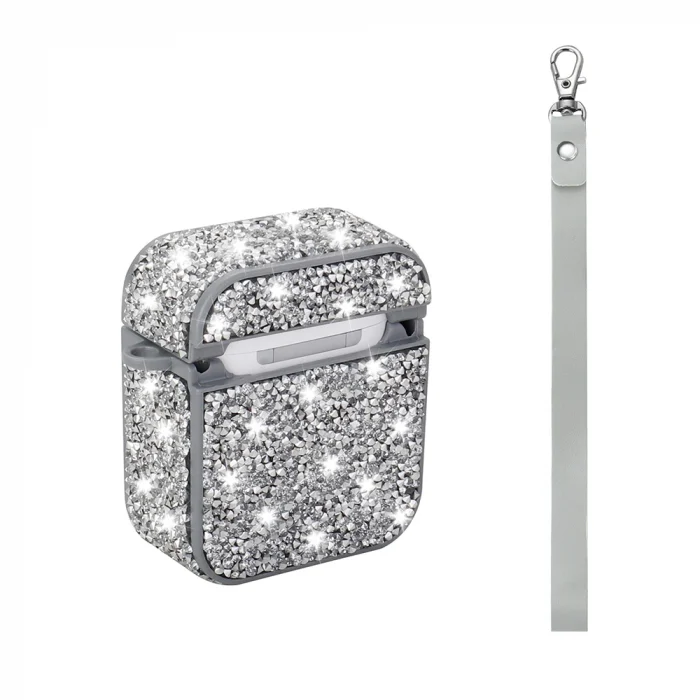 Airpods Airbag 45 Bilek Askı Aparatlı Simli Şeffaf Kılıf