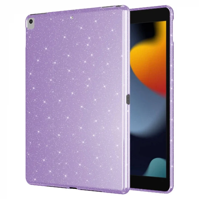 iPad 10.2 2021 (9.Nesil) Simli Parlak Görünümlü Tablet Koton Kılıf