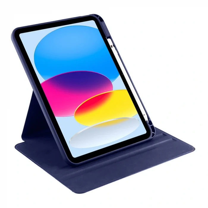iPad 10.9 2022 (10.Nesil) Kılıf Termik Kalem Bölmeli Dönebilen Standlı Kılıf