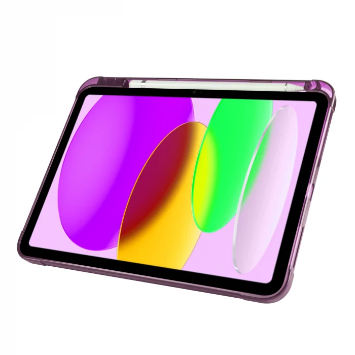 iPad 10.9 2022 (10.Nesil) Kılıf  Tri Folding Kalem Bölmeli Standlı Kılıf