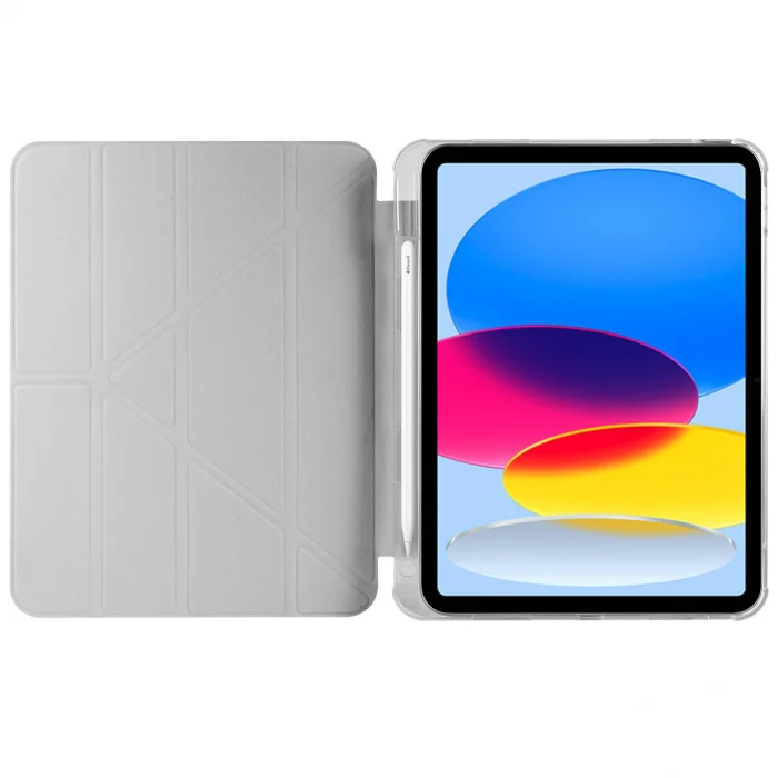 iPad 10.9 2022 (10.Nesil) Kılıf Tri Folding Kalem Bölmeli Standlı Kılıf