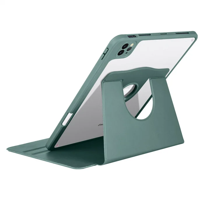 iPad Air 11 2024 Kılıf Termik Kalem Bölmeli Dönebilen Standlı Kılıf