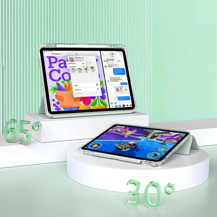​iPad Air 13 2024 Kılıf Magnetik Ayrılabilen Airbagli Sliding Tablet Kılıfı