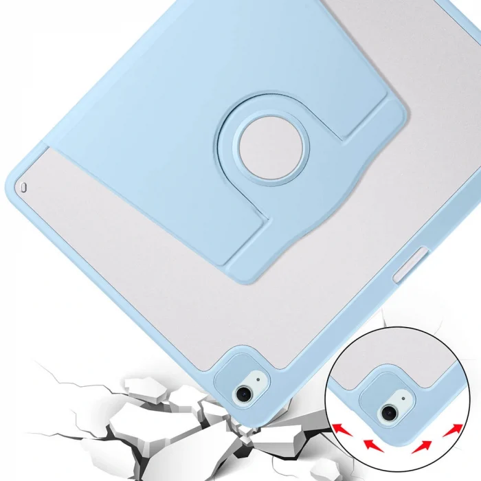 iPad Air 13 2024 Kılıf Termik Kalem Bölmeli Dönebilen Standlı Kılıf