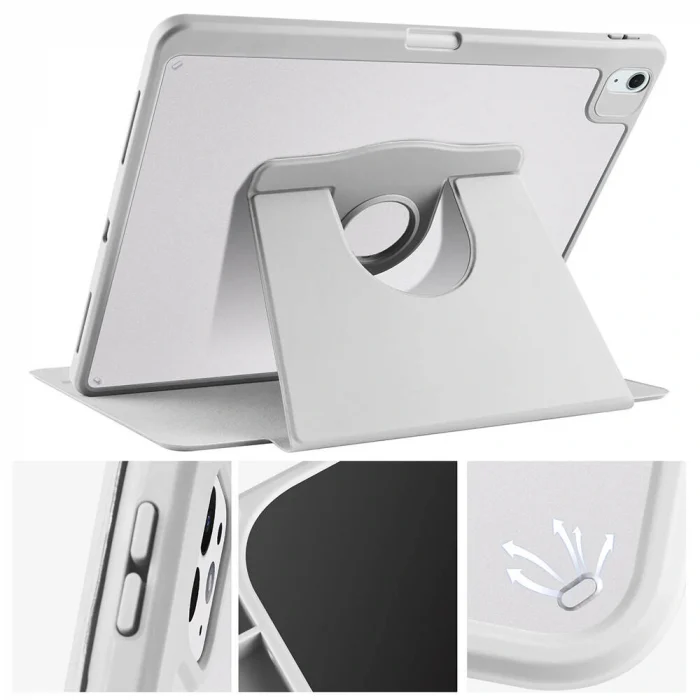 iPad Air 13 2024 Kılıf Termik Kalem Bölmeli Dönebilen Standlı Kılıf