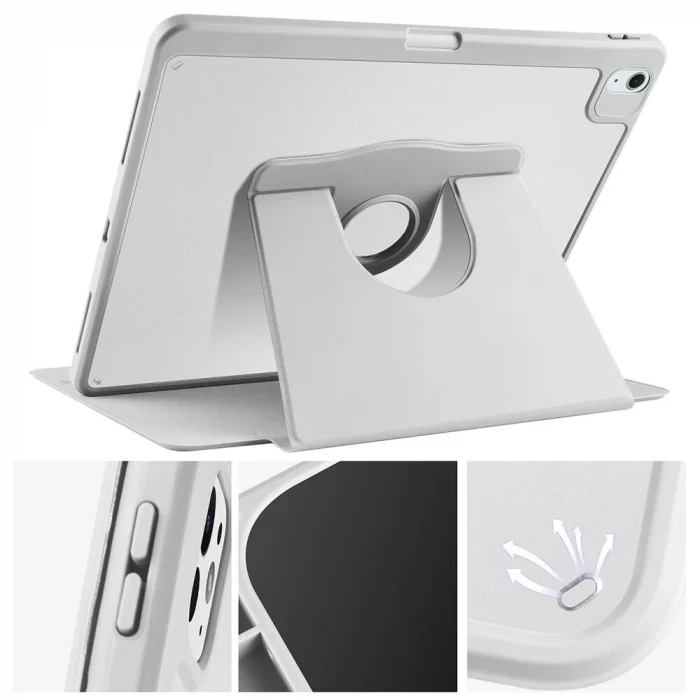 iPad Air 13 2025 M3 Kılıf Termik Kalem Bölmeli Dönebilen Standlı Kılıf